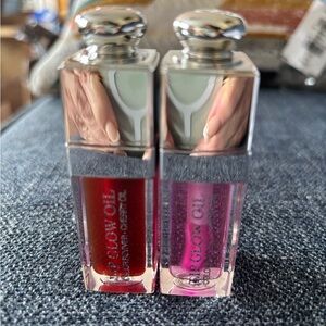 Dior Lip Glow BUNDLE OF TWO Bronzed Glow & Pink Lilac Lip Oils BRAND NEW